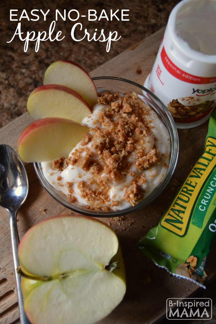 Easy No Bake Apple Crisp Snack - With Yummy Yoplait Yogurt - B-Inspired Mama