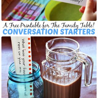 Free Printable Conversation Starters for Kids - Perfect for the Family Table - at B-Inspired Mama