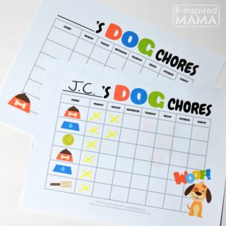 Free Printable Dog Care Chore Chart for Kids - SPonsored by Iams - B-Inspired Mama