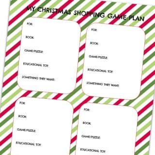 A Printable Christmas Shopping List - to Simplify the Holiday Season - at B-Inspired Mama