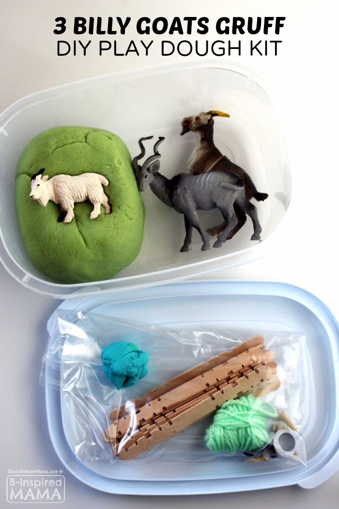 Three Billy Goats Gruff Play Dough Kit for Kids - at B-Inspired Mama