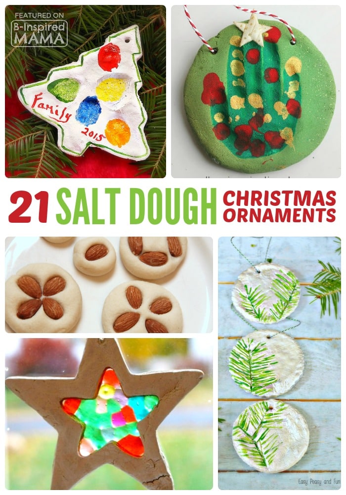 21 Homemade Christmas Ornaments - Using Salt Dough - at B-Inspired Mama