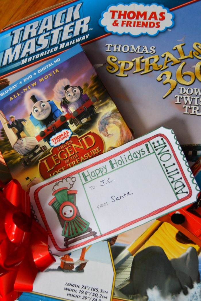 The Best Thomas the Train Gift + A Printable Train Ticket Holiday Gift Tag at B-Inspired Mama