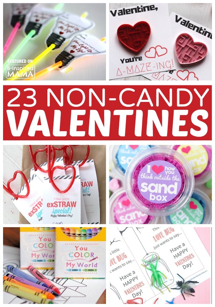 23 Cute Non-Candy Valentines for Kids - at B-Inspired Mama