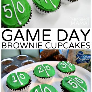 Easy Game Day Brownie Cupcakes - Our New Football Game Watching Tradition - at B-Inspired Mama