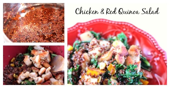 Quicken and Red Quinoa Salad - Yummy Warm or Cold