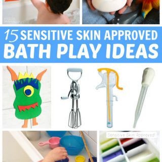 15 Bath Activities for Toddlers who have Sensitive Skin - at B-Inspired Mama