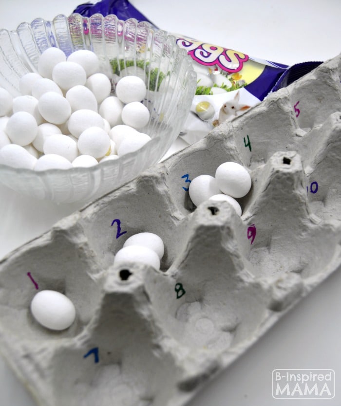 An Easy Peasy Easter Candy Counting Game for Kids - at B-Inspired Mama