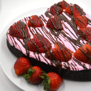 Easy Dark Chocolate Strawberry Brownies for Your Valentine - B-Inspired Mama