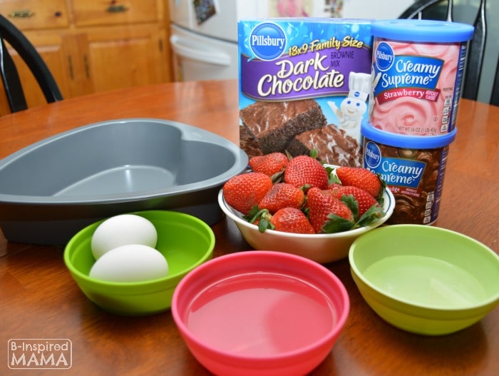 Easy Dark Chocolate Strawberry Brownies for Your Valentine - Ingredients - B-Inspired Mama