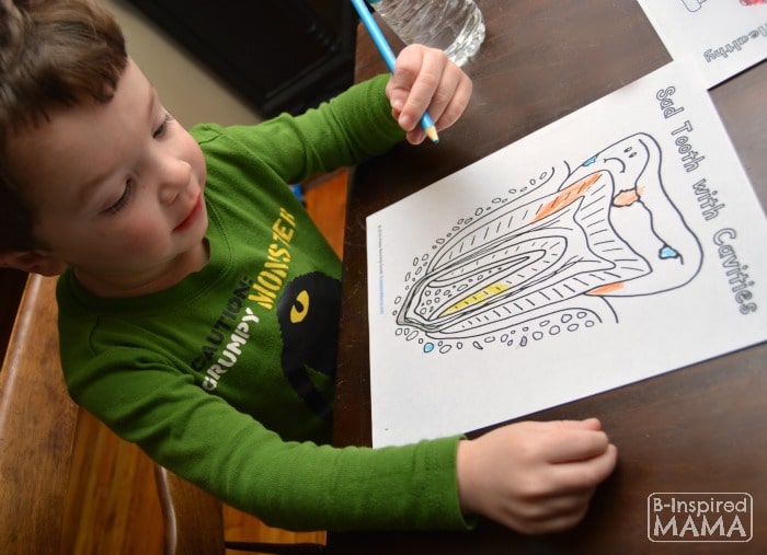 JC Coloring his Dental Coloring Pages - at B-Inspired Mama