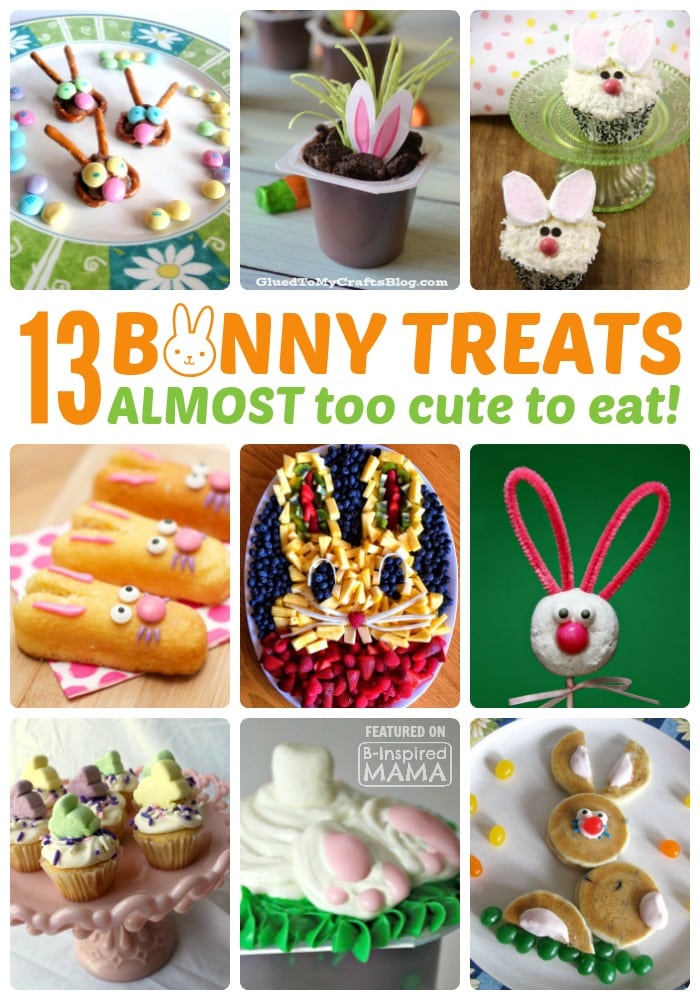 13 Bunny Themed Easter Treats - ALMOST Too Cute to Eat - at B-Inspired Mama