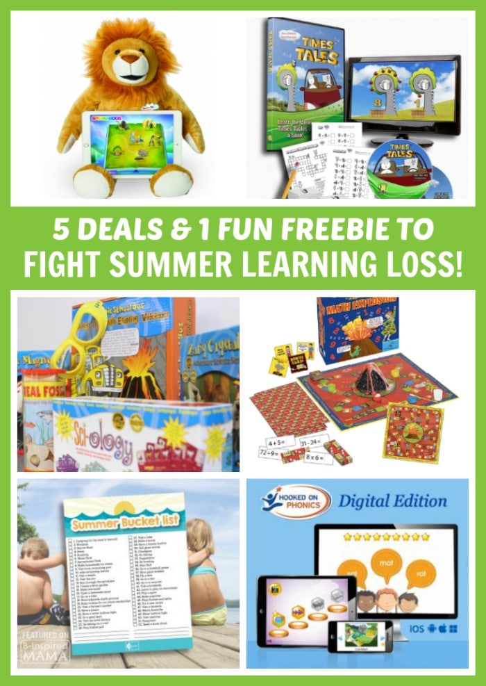 5 Good Deals and 1 Fun FREEBIE to Fight Summer Learning Loss - Who said summer learning had to be a drag? These kids kits and games make summer learning super fun and easy!