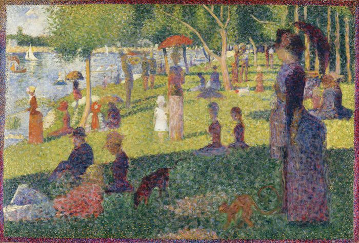 Exploring Famous Artists - French Artist George Seurat - with Fingerprint Pointillism Painting for Kids - B-Inspired Mama