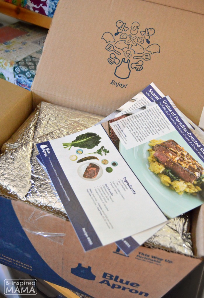 How Busy Moms can Cook Fancy Meals - A Blue Apron Review - My Blue Apron Box and Recipes - at B-Inspired Mama