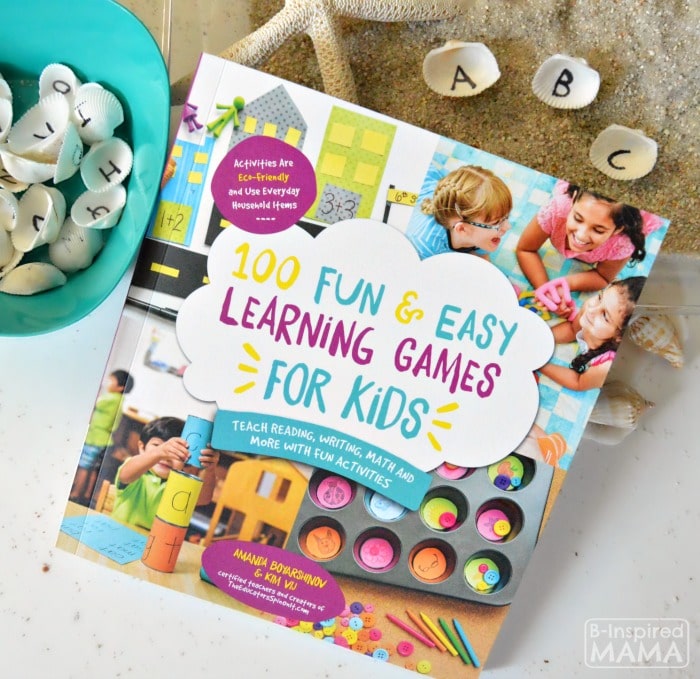 Learning the Alphabet with Seashells and Sand Sensory Writing - From the New Book - 100 Fun and Easy Learning Games for Kids - at B-Inspired Mama