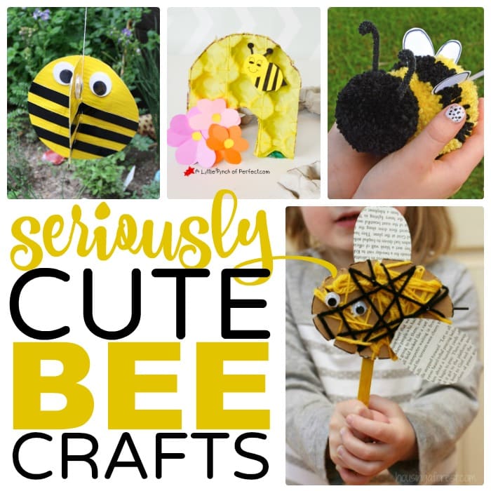 15 Seriously Cute Kids Crafts - Featuring Bees - Perfect for a Preschool Unit or Just for Summer Fun - at B-Inspired Mama