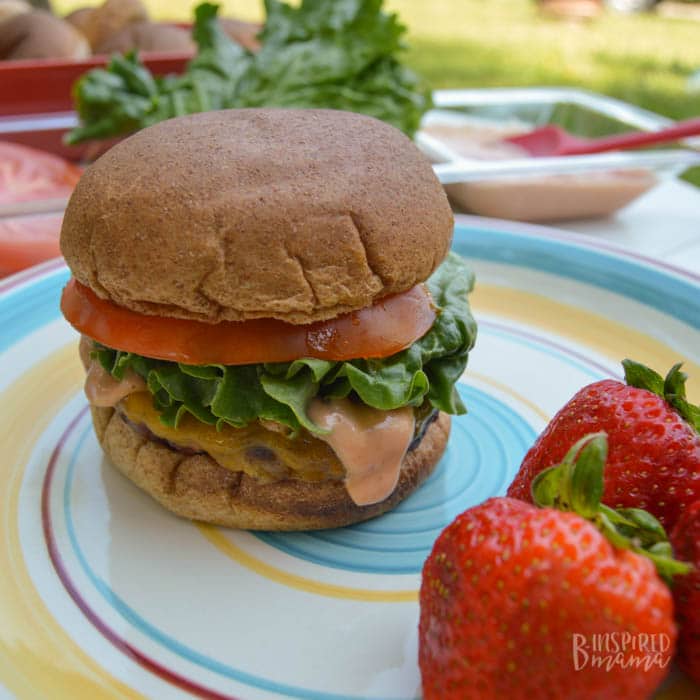 The Best Burger Recipe + A Special Sauce Recipe Too - Perfect for a Summer Picnic on the 4th of July - at B-Inspired Mama +