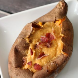 Delicious Maple Bacon Sweet Potato Recipe - Perfect for an Autumn Dinner - at B-Inspired Mama