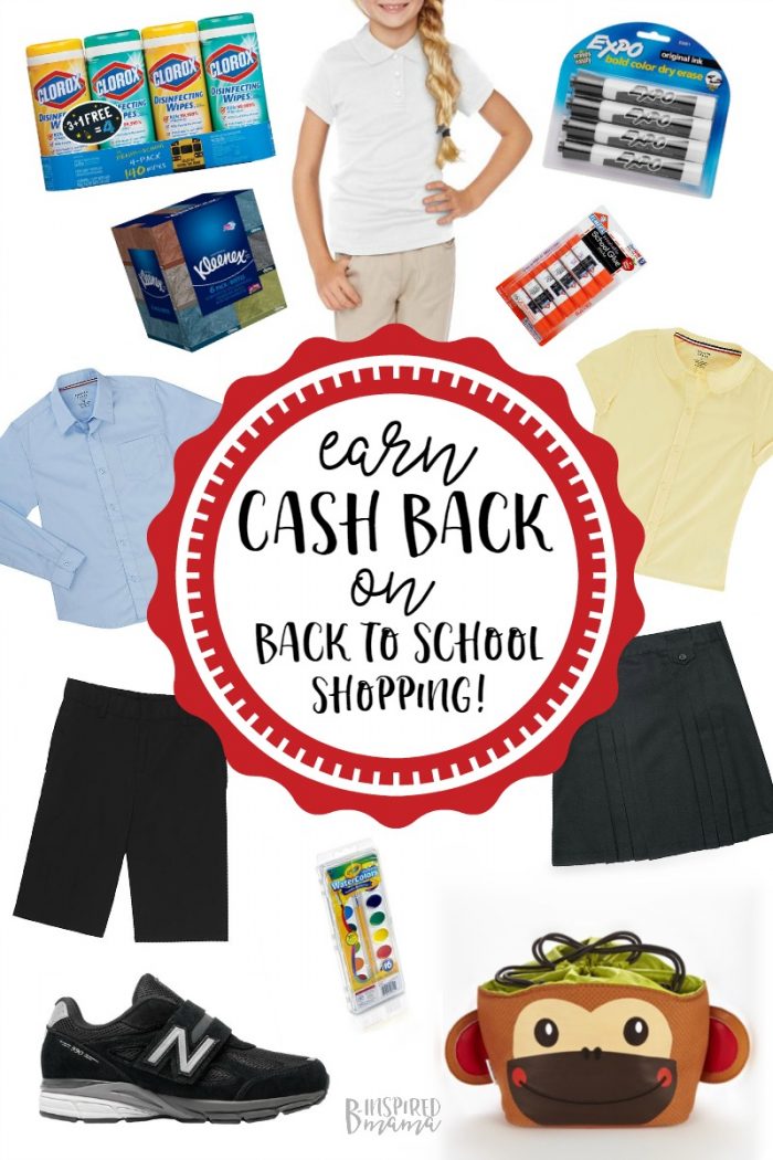 Earn Cash Back on Back to School Shopping with Ebates - at B-Inspired Mama