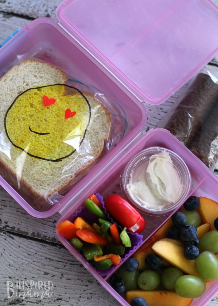 Packing School Lunches like a Cool Mom - Even if You're Not - An Easy Colorful Kids Lunch - at B-Inspired Mama