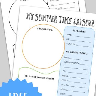 Summer Time Capsule Printable for Capturing Kids Summer Memories - at B-Inspired Mama
