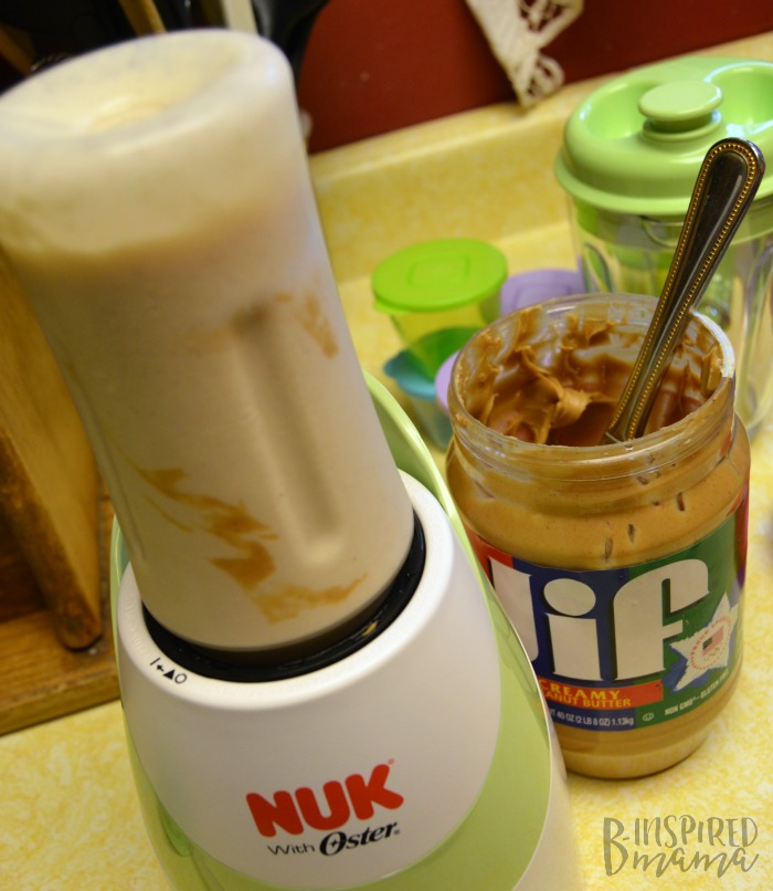 Vanilla Peanut Butter Smoothie Recipe - Made easy with my new NUK Smoothie and Baby Food Maker - at B-Inspired Mama