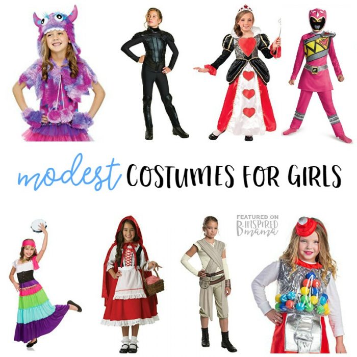 Cute but Modest Girl Halloween Costumes - to keep our little girls little as long as we can - at B-Inspired Mama