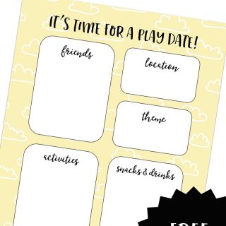 A FREE Kids' Play Date Planner Printable - at B-Inspired Mama