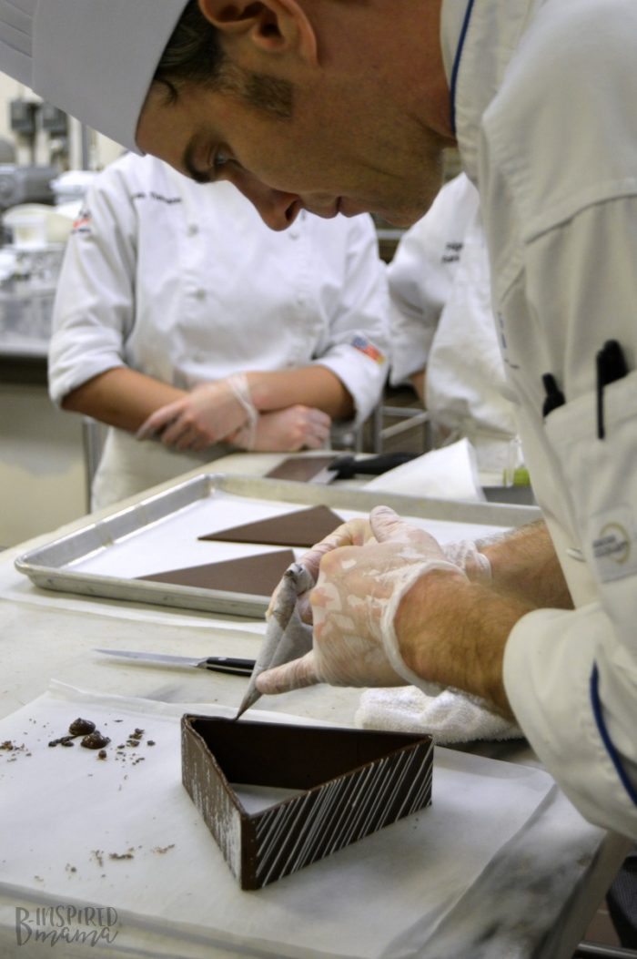 In Chocolate Works Lab with Chef Charles Niedermyer and the Chefs in Training at the Penn College Cultinary Arts Program