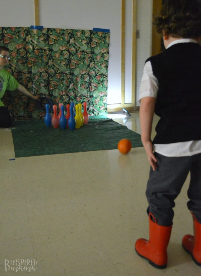 J.C. playing Pumpkin Bowling at the Harvest Party + Info about the New Lion Cub Scout Program