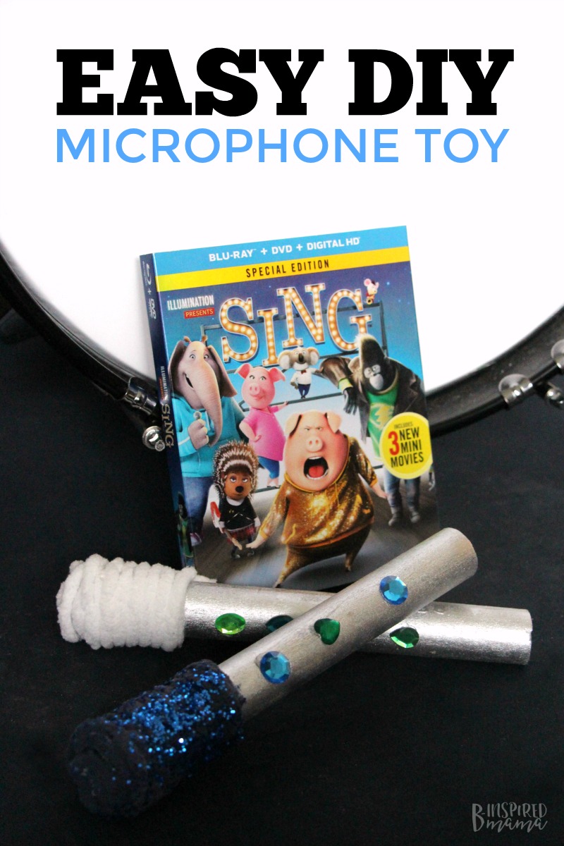 Easy DIY Kids Microphone Toy - Inspired by the Movie SING - Perfect for imaginative play and encouraging a love of music and dance