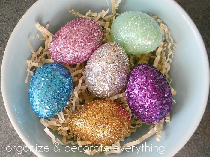 DIY Glitter Easter Eggs