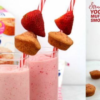 Strawberry Yogurt Muffin Kids Smoothie - at B-Inspired Mama