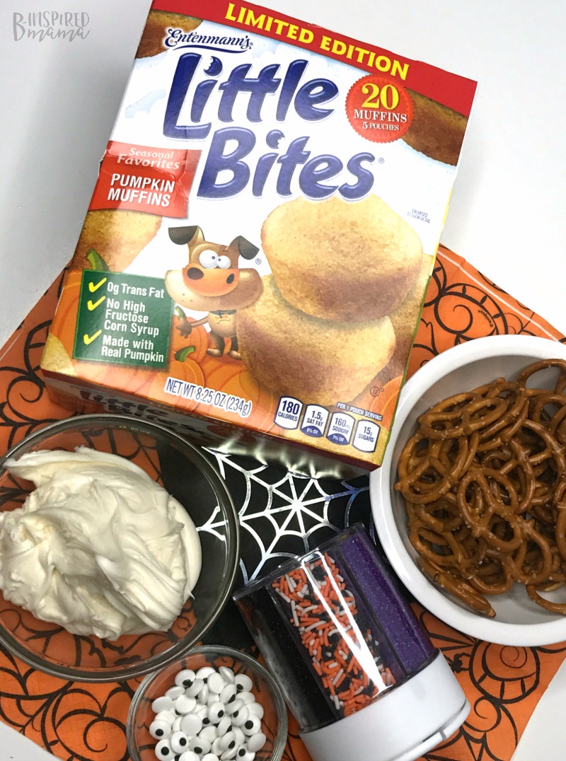 Ingredients - Spider Bites for a fun Halloween Snack for Kids