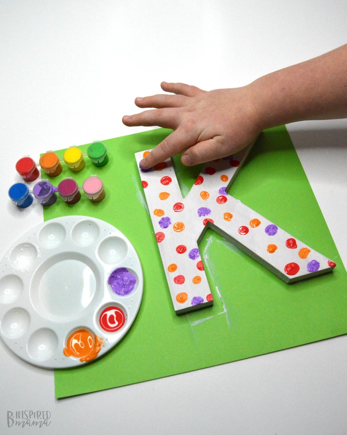 Cute Painted Letter Craft - A kid made handmade gift mom will treasure