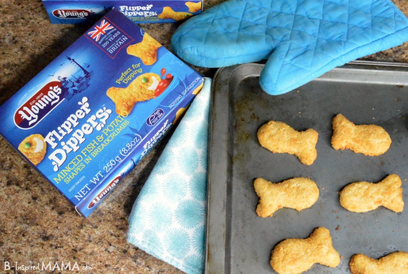 Baking our Flipper Dippers for our Fun Lunch for Kids - Go Fish Packed Lunch