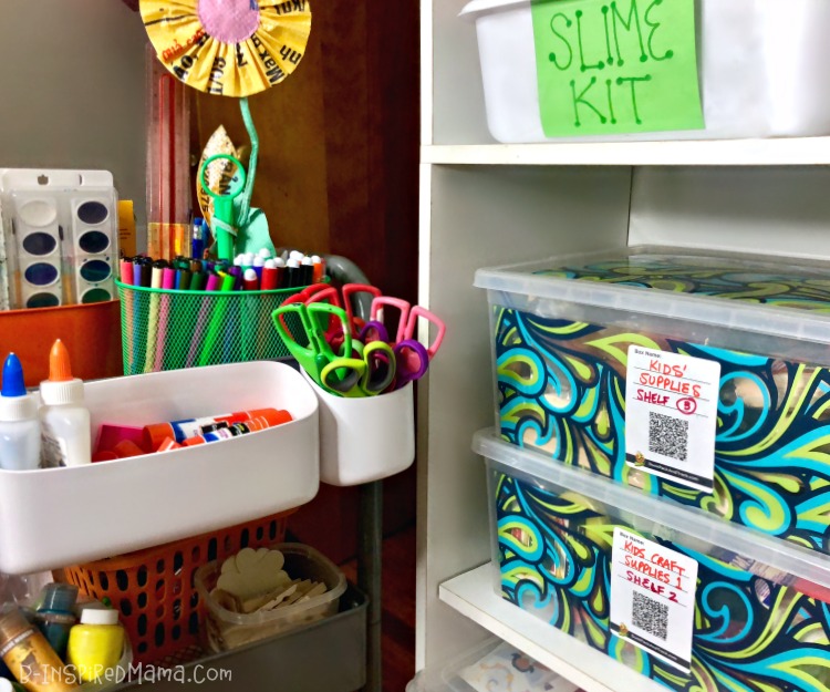 Organizing Kids Art Supplies so the kids can use an art cart and rotate or stock up arts and crafts supplies easily!