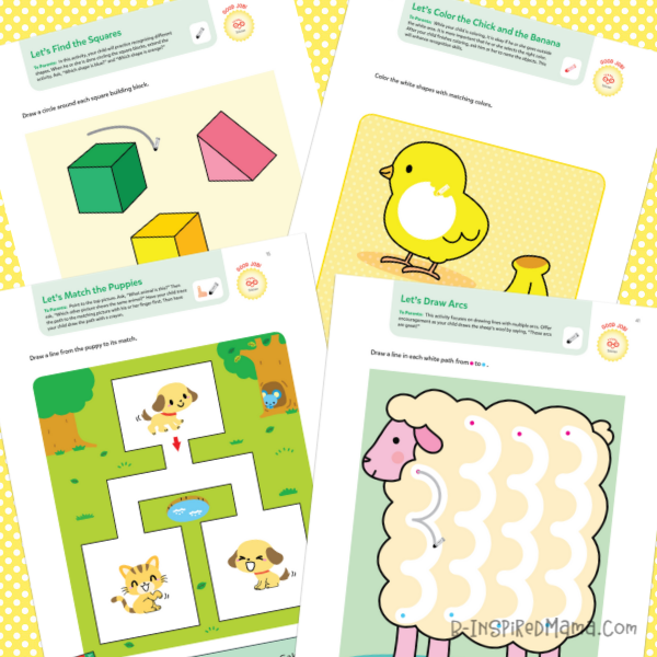 FREE Toddler Printables from the Play Smart Picture Puzzlers Workbooks