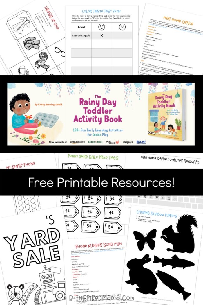 Printable Toddler Activities - from The Rainy Day Toddler Activity Book