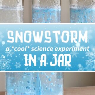 Snowstorm in a Jar Science Experiment for Kids!