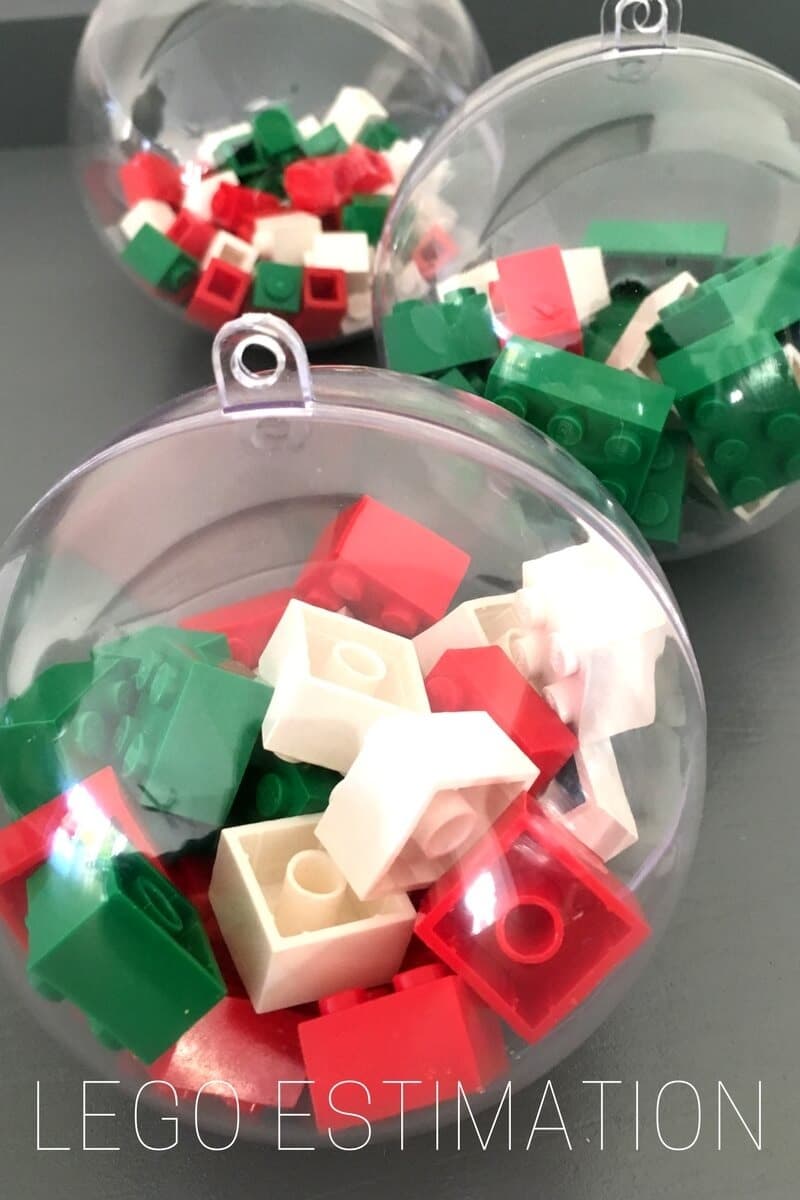 LEGO Estimation Christmas Ornament Craft
