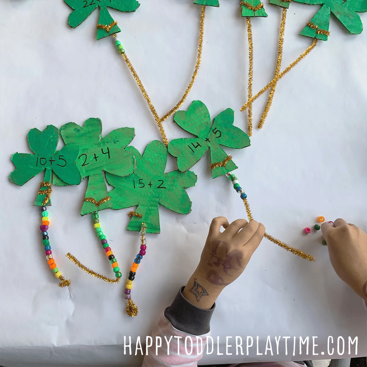 St. Patrick's Day Shamrock Counting Wands