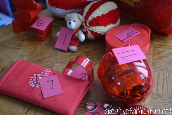 Pretend Red Store Valentines Math Activity