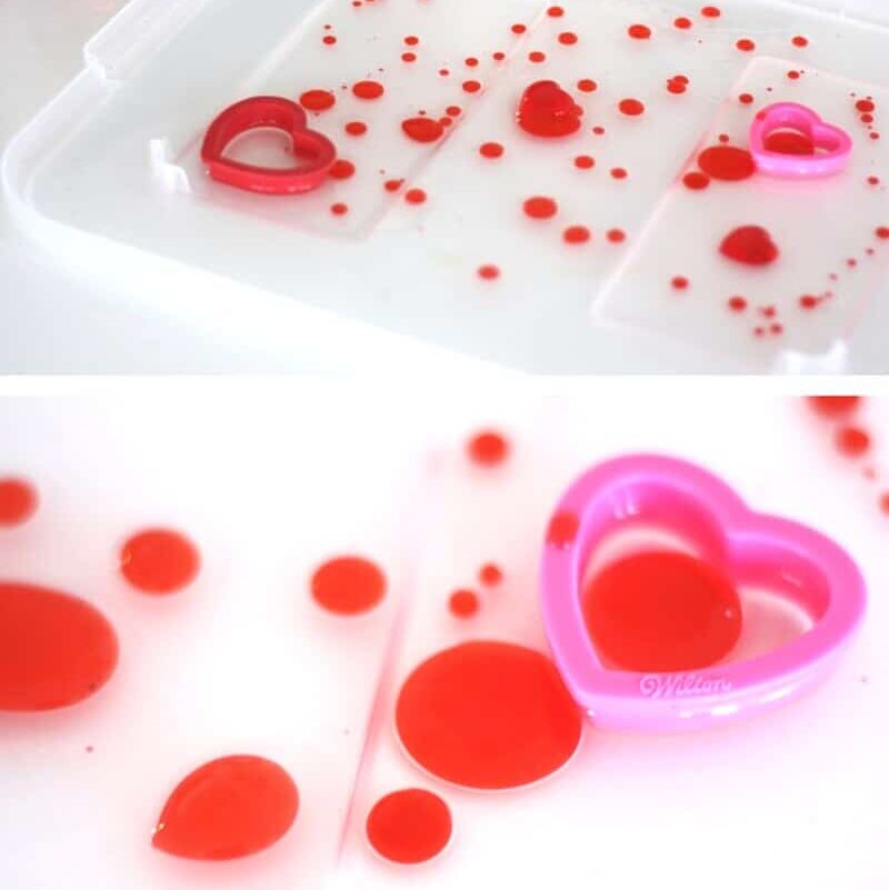 Valentine's Day Oil and Water Density Activity